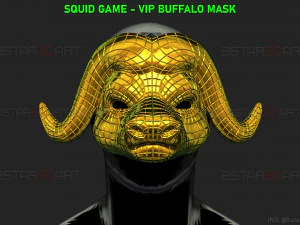 M&aacute;scara de jogo de lula - m&aacute;scara de b&uacute;falo vip cosplay modelo de impress&atilde;o 3D Modelo de Impressão 3D