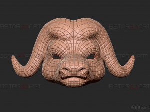 squid game mask - vip buffalo mask cosplay 3d print model Modelo de impresión 3D