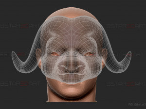 squid game mask - vip buffalo mask cosplay 3d print model Modelo de impresión 3D