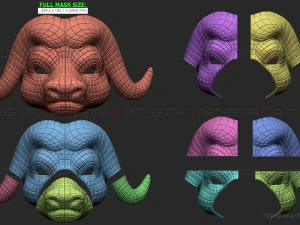 squid game mask - vip buffalo mask cosplay 3d print model 3D Print Model