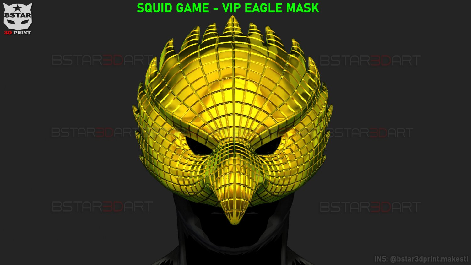 squid game mask - vip eagle mask cosplay 3d print model 3D Print Models in  Toys 3DExport