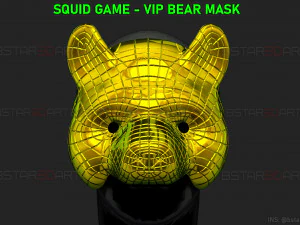 squid game mask - vip bear mask cosplay 3d print model 3D Print Model