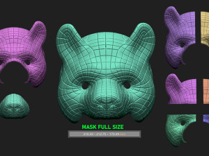 squid game mask - vip bear mask cosplay 3d print model Model do druku 3D