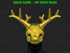 squid game mask - vip deer mask cosplay 3D प्रिंट मॉडल
