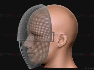 squid game mask - soldier mask foldable-moveable - with tutorial 3d print model 3D Print Model