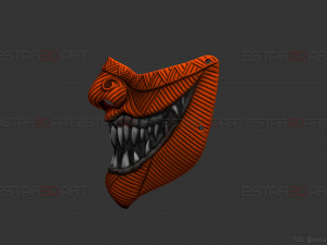 hannya devil mask halloween cosplay 3D 打印模型