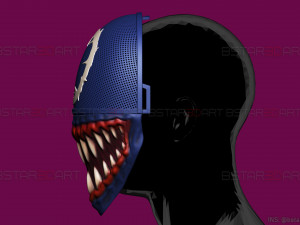 squid game mask - soldier venom mask fan art 3D Baskı Modeli