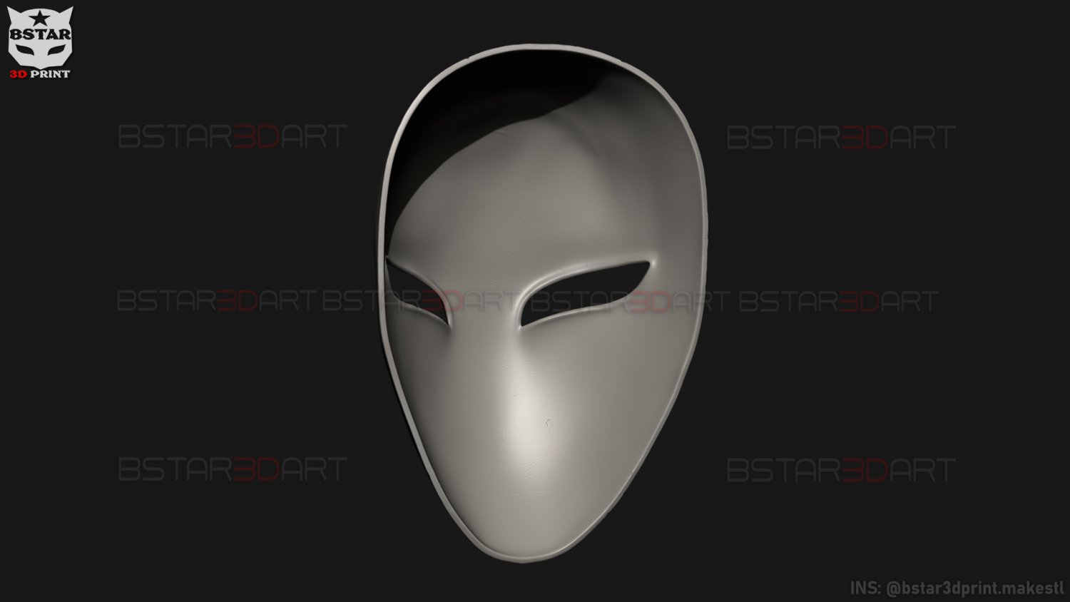 White Mask from Neon White Game - Fan Art 3D print model