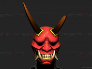 маска арагамі 2 - маска диявола вони - косплей на хелловін 3D Принт Модель