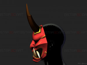 aragami 2 mask - oni devil mask - halloween cosplay Model do druku 3D