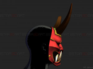 aragami 2 mask - oni devil mask - halloween cosplay Model do druku 3D