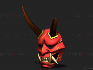 aragami 2 mask - oni devil mask - halloween cosplay Model do druku 3D