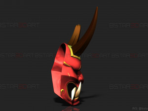 aragami 2 mask - oni devil mask - halloween cosplay Model do druku 3D