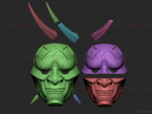 aragami 2 mask - oni devil mask - halloween cosplay Model do druku 3D