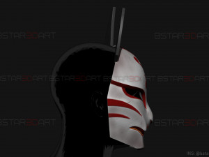 aragami 2 mask - kitsune mask - halloween cosplay 3D-Druckmodell