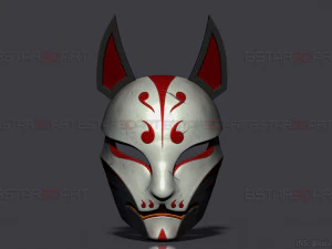 aragami 2 mask - kitsune mask - halloween cosplay 3D Print Model