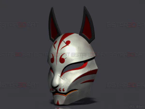 aragami 2 mask - kitsune mask - halloween cosplay 3D Print Model