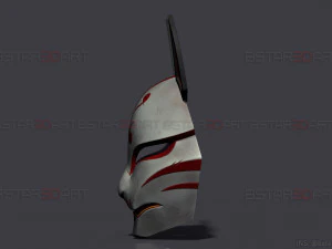 aragami 2 mask - kitsune mask - halloween cosplay 3D Print Model