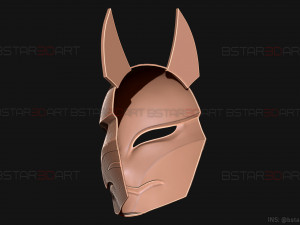 aragami 2 mask - kitsune mask - halloween cosplay 3D-Druckmodell
