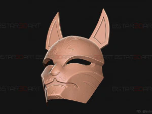 aragami 2 mask - kitsune mask - halloween cosplay 3D Print Model