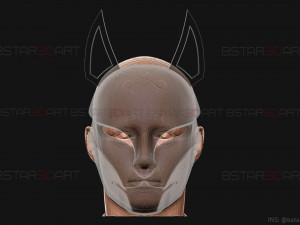 aragami 2 mask - kitsune mask - halloween cosplay 3D-Druckmodell