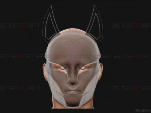 aragami 2 mask - kitsune mask - halloween cosplay 3D Print Model