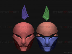 aragami 2 mask - kitsune mask - halloween cosplay 3D-Druckmodell