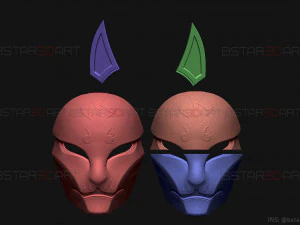 aragami 2 mask - kitsune mask - halloween cosplay 3D Print Model