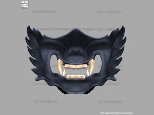 wolf face mask - high quality details 3d print model 3D Print Model