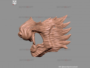wolf face mask - high quality details 3d print model Model do druku 3D