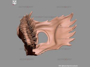 wolf face mask - high quality details 3d print model 3D Print Model