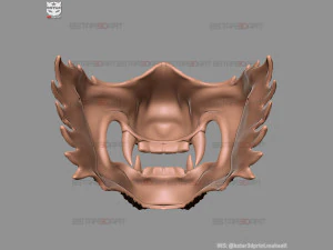 wolf face mask - high quality details 3d print model 3D Print Model