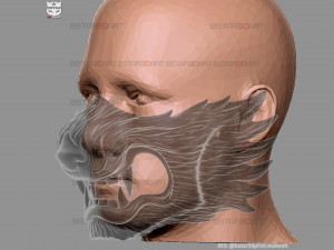wolf face mask - high quality details 3d print model Model do druku 3D
