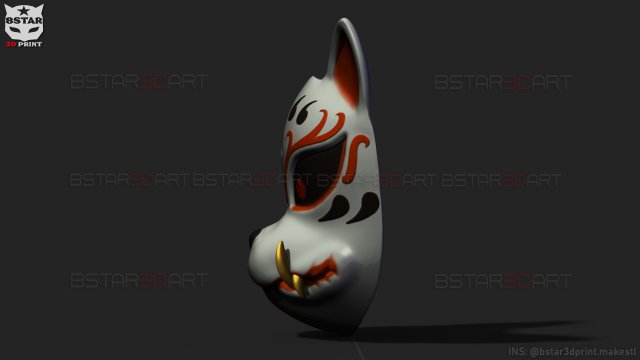 Kitsune MASK 3D Print Model in Other 3DExport