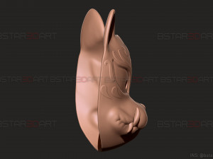 demon kitsune mask - japanese mask - high quality details Modelo de impresión 3D