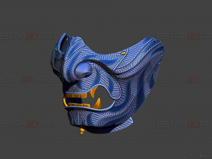 ghost of tsushima - ghost mask patterned - high details 3D Print Model