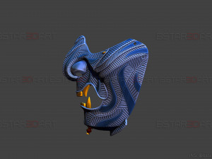ghost of tsushima - ghost mask patterned - high details 3D Print Model