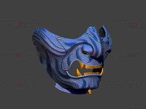 ghost of tsushima - ghost mask patterned - high details 3D Print Model