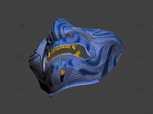 ghost of tsushima - ghost mask patterned - high details 3D Print Model