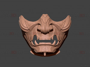 ghost of tsushima - ghost mask patterned - high details 3D Print Model