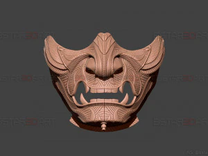 ghost of tsushima - ghost mask patterned - high details 3D Print Model