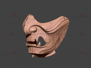 ghost of tsushima - ghost mask patterned - high details 3D Print Model