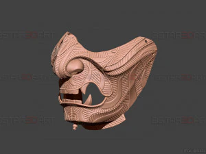 ghost of tsushima - ghost mask patterned - high details 3D Print Model