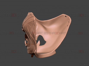 ghost of tsushima - ghost mask patterned - high details 3D Print Model