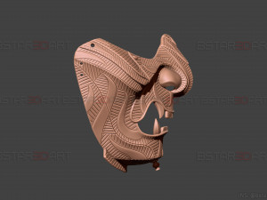 ghost of tsushima - ghost mask patterned - high details 3D Print Model