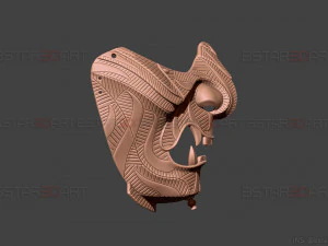 ghost of tsushima - ghost mask patterned - high details 3D Print Model