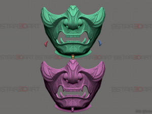 ghost of tsushima - ghost mask patterned - high details 3D Print Model