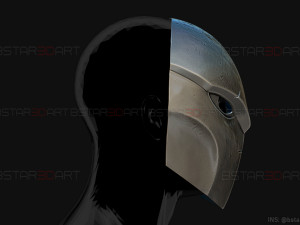 aragami 2 mask - tetsu mask - high quality details 3D Baskı Modeli