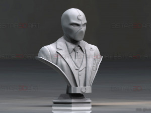 MR Knight Bust - Moon Knight TV series - Marvel Comics 3D print model 3D Print Model