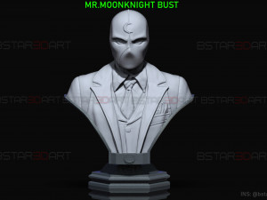 MR Knight Bust - Moon Knight TV series - Marvel Comics 3D print model Modelo de impresión 3D